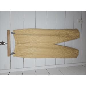 Vntg Travis Ayers Size 8/10 Golden Yellow pleated & tapered silk & linen pants